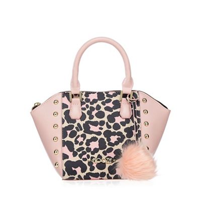 Light pink leopard print mini grab bag